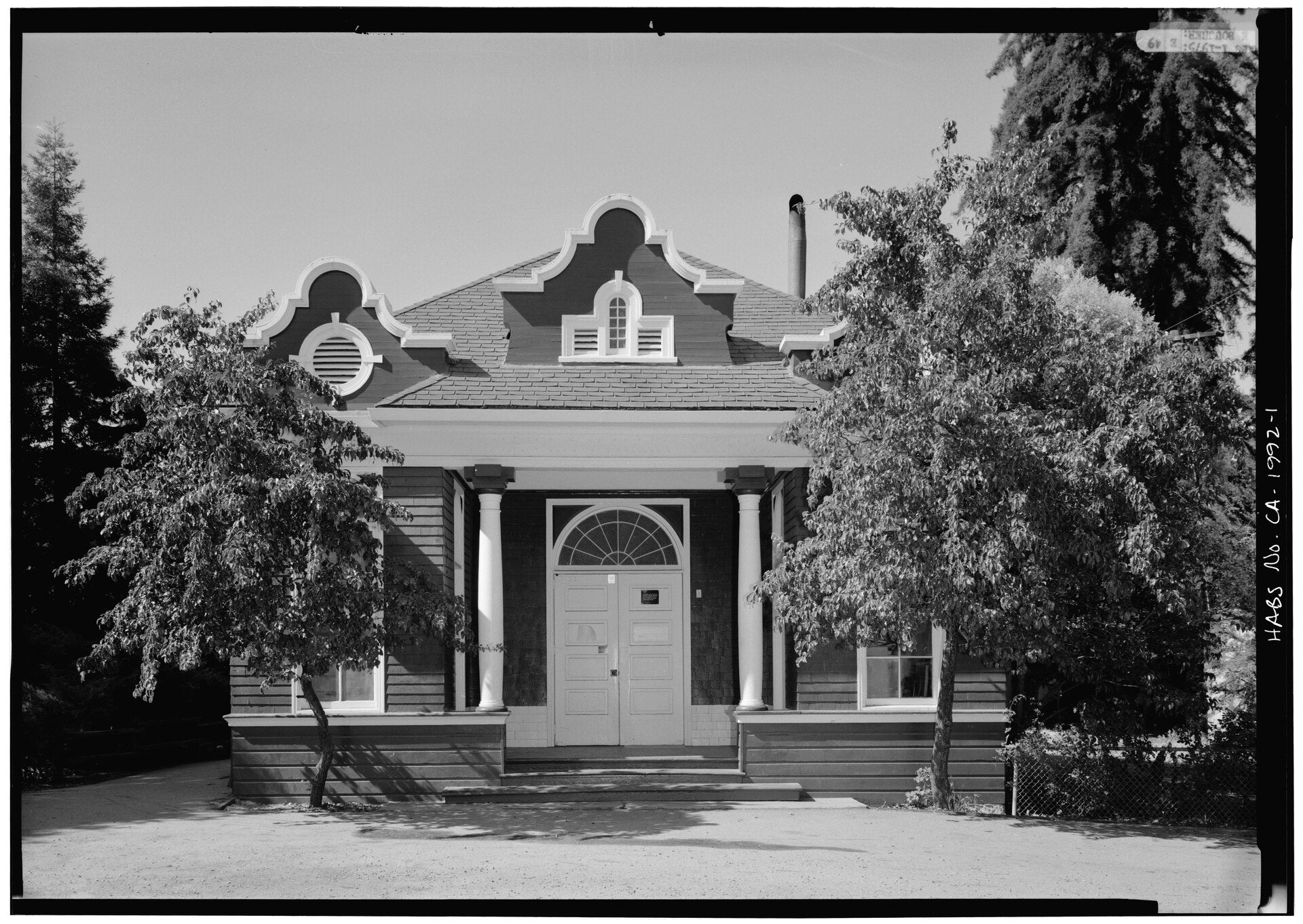 Portola Valley School, built in 1909, photographed in 1975